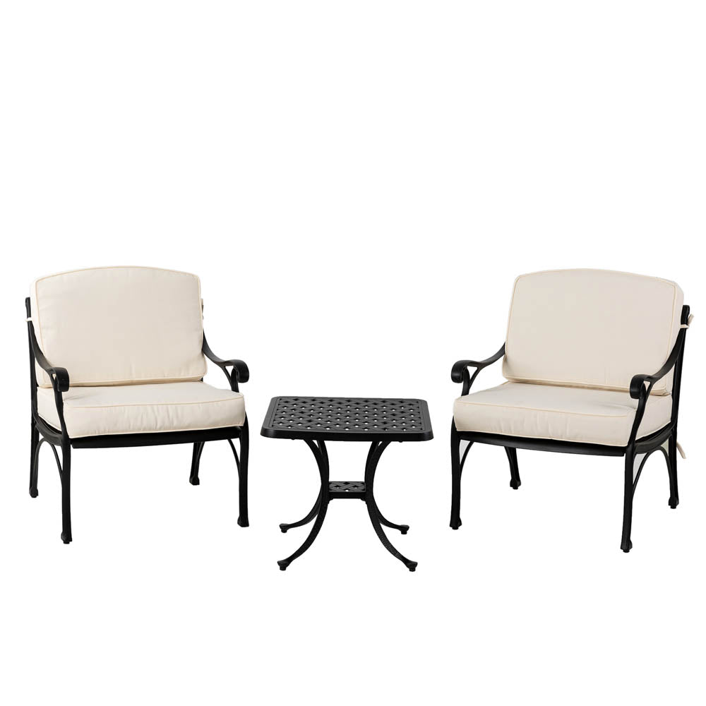 3 piece aluminium discount outdoor setting