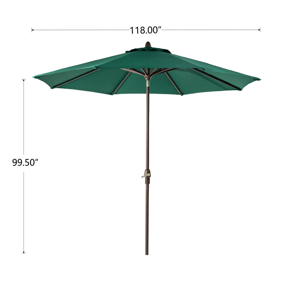 10 ft. aluminum market auto tilt patio umbrella in periwinkle 10 ft. Aluminum Auto Tilt Market Patio Umbrella in Dark Green Olefin Canopy