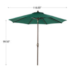 Elm PLUS 10 ft. Aluminum Auto Tilt Market Patio Umbrella in Dark Green Olefin