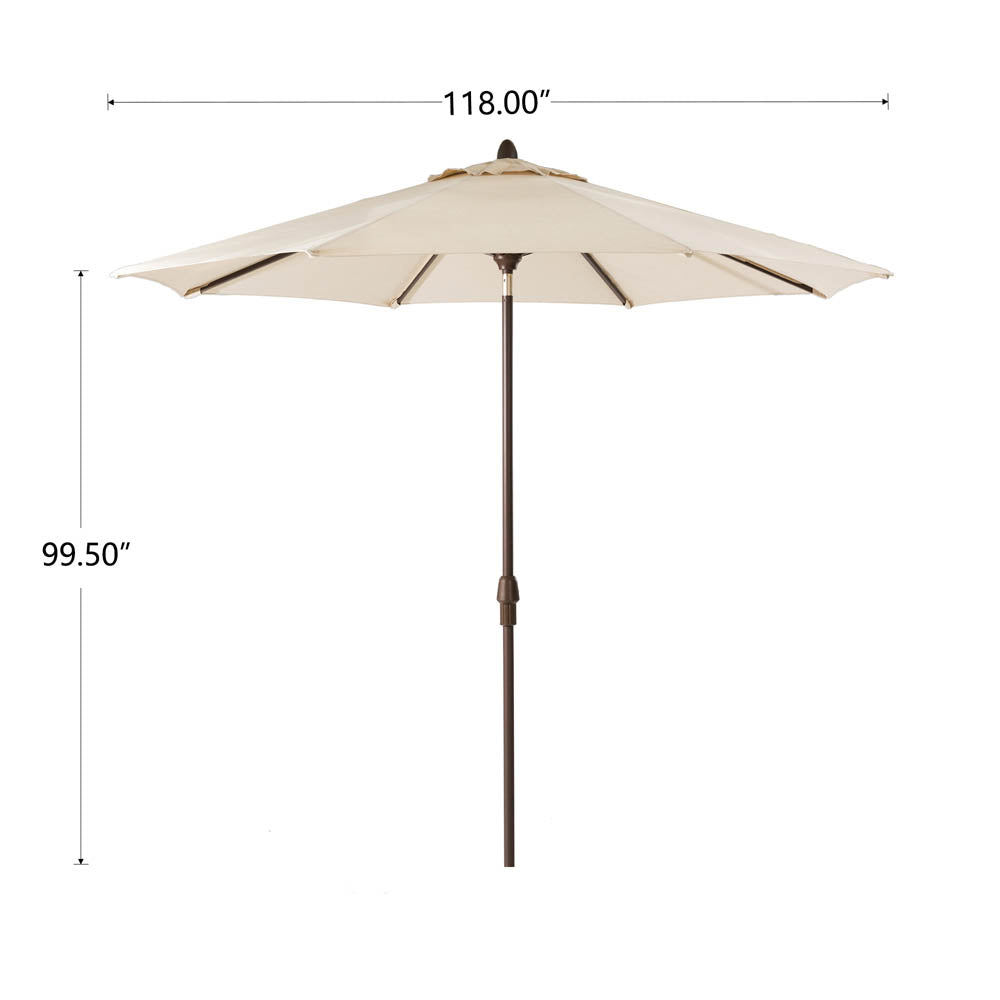 10 ft. Aluminum Auto Tilt Market Patio Umbrella in Beige Canopy 10 ft. Aluminum Auto Tilt Market Patio Umbrella in Beige Canopy