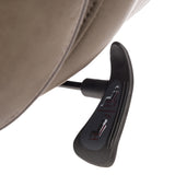 Glitzhome Mid-Century Modern Brownish Grey Leatherette Gaslift Adjustable Swivel High Back Office Chair