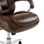 Elm PLUS Coffee Big and Tall Air PU Leather Gaslift Adjustable Height Swivel Executive Chair
