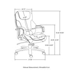 Elm PLUS Coffee Big and Tall Air PU Leather Gaslift Adjustable Height Swivel Executive Chair