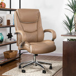 Elm PLUS Camel Big and Tall Air PU Leather Gaslift Adjustable Height Swivel Executive Chair