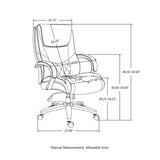 Elm PLUS Camel Big and Tall Air PU Leather Gaslift Adjustable Height Swivel Executive Chair