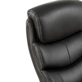 Elm PLUS Black PU Leather Gaslift Adjustable Height Swivel Office Chair