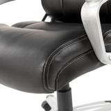 Elm PLUS Black PU Leather Gaslift Adjustable Height Swivel Office Chair