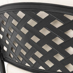 Elm PLUS 5 Piece Cast Aluminium Patio Sectional Sofa Set with Beige Cushions, Olefin Fabric