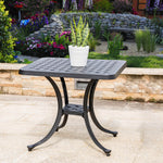 Elm PLUS 18"H Cast Aluminium Patio Side Table