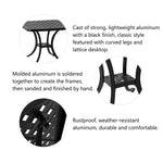 Elm PLUS 18"H Cast Aluminium Patio Side Table