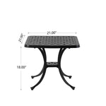Elm PLUS 18"H Cast Aluminium Patio Side Table