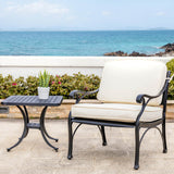 Elm PLUS 18"H Cast Aluminium Patio Side Table