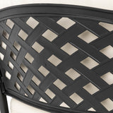 Elm PLUS 4 Piece Cast Aluminium Patio Sectional Sofa Set with Beige Cushions, Olefin Fabric