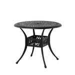 Elm PLUS 5 Piece Cast Aluminium Dining Set with Beige Cushions, Olefin Fabric