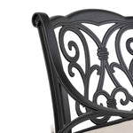 Elm PLUS 5 Piece Cast Aluminium Dining Set with Beige Cushions, Olefin Fabric