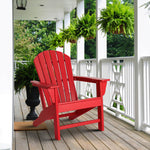 Elm PLUS Eco-Friendly Red Recycled HDPE Outdoor Adirondack Chair