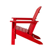 Elm PLUS Eco-Friendly Red Recycled HDPE Outdoor Adirondack Chair