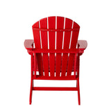 Elm PLUS Eco-Friendly Red Recycled HDPE Outdoor Adirondack Chair