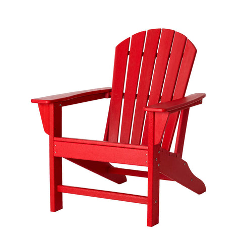 Elm PLUS Eco-Friendly Red Recycled HDPE Outdoor Adirondack Chair