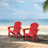 Elm PLUS Eco-Friendly Red Recycled HDPE Outdoor Adirondack Chair