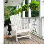Elm PLUS Eco-Friendly White Recycled HDPE Outdoor Adirondack Chair