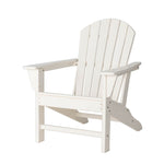 Elm PLUS Eco-Friendly White Recycled HDPE Outdoor Adirondack Chair