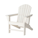 Elm PLUS Eco-Friendly White Recycled HDPE Outdoor Adirondack Chair