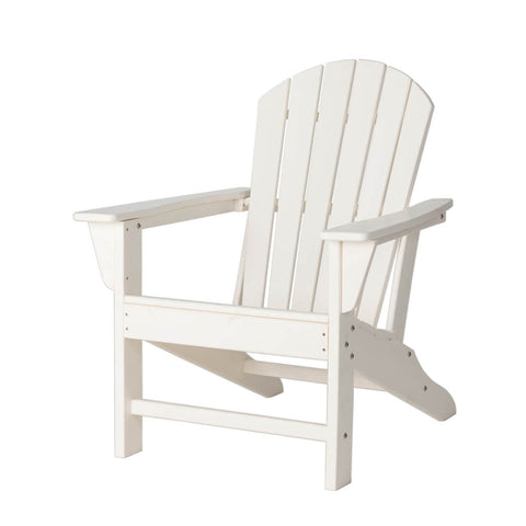 Elm PLUS Eco-Friendly White Recycled HDPE Outdoor Adirondack Chair