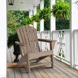 Elm PLUS Eco-Friendly Tan Recycled HDPE Outdoor Adirondack Chair