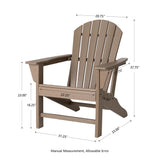 Elm PLUS Eco-Friendly Tan Recycled HDPE Outdoor Adirondack Chair