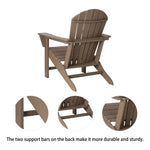 Elm PLUS Eco-Friendly Tan Recycled HDPE Outdoor Adirondack Chair