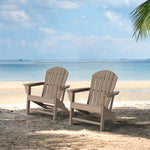 Elm PLUS Eco-Friendly Tan Recycled HDPE Outdoor Adirondack Chair