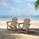 Elm PLUS Eco-Friendly Tan Recycled HDPE Outdoor Adirondack Chair