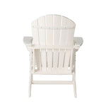 Elm PLUS Eco-Friendly White Recycled HDPE Outdoor Adirondack Chairs, Set of 2