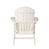 Elm PLUS Eco-Friendly White Recycled HDPE Outdoor Adirondack Chairs, Set of 2