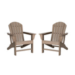 Elm PLUS Eco-Friendly Tan Recycled HDPE Outdoor Adirondack Chairs, Set of 2