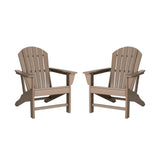 Elm PLUS Eco-Friendly Tan Recycled HDPE Outdoor Adirondack Chairs, Set of 2