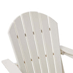 Elm PLUS Outdoor Patio White HDPE Folding Adirondack Chair