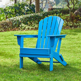 Elm PLUS Outdoor Patio Pacific Blue HDPE Folding Adirondack Chair