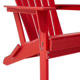 Elm PLUS Outdoor Patio Red HDPE Folding Adirondack Chair