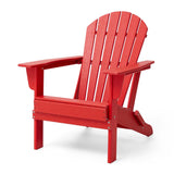 Elm PLUS Outdoor Patio Red HDPE Folding Adirondack Chair