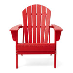 Elm PLUS Outdoor Patio Red HDPE Folding Adirondack Chair