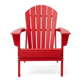 Elm PLUS Outdoor Patio Red HDPE Folding Adirondack Chair