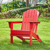 Elm PLUS Outdoor Patio Red HDPE Folding Adirondack Chair