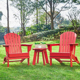 Elm PLUS Outdoor Patio Red HDPE Folding Adirondack Chair