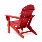 Elm PLUS Outdoor Patio Red HDPE Folding Adirondack Chair