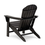 Elm PLUS Eco-Friendly Black Recycled HDPE Outdoor Adirondack Chair, Set of 2