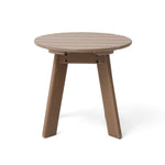 Elm PLUS 20"D Outdoor Patio Tan HDPE Round Side Table, End Table, Or Coffee Table