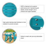 Elm PLUS 20"D Outdoor Patio Aqua HDPE Round Side Table, End Table,Or Coffee Table