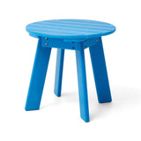 Elm PLUS 20"D Outdoor Patio Pacific Blue HDPE Round Side Table, End Table,Or Coffee Table